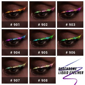 Eye ShadowLiner Combination CHARMACY Duochrome Glitter Liquid Eyeliner Waterproof Long-lasting Ultra-Fine Tip Smudge-proof Eye Liner Makeup for Women 230904