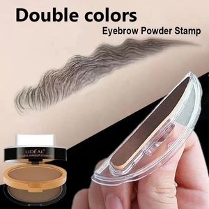 Eyebrow Enhancers Double Layer Eyebrow Powder Stamp Tint Stencil Kit Cosmetics Professional Makeup Waterproof Eye Brow Stamp Lift Eyebrow 231031