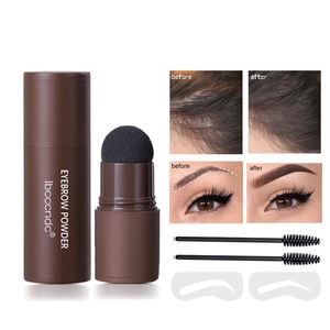 Potenciadores de cejas Stanp Shaping Set pluma impermeable maquillaje para mujeres mejorar cejas perfectas plantilla y Kit de sello con plantillas