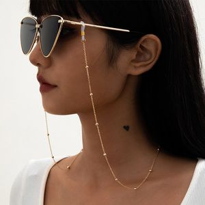 Accesorios para anteojos Máscara Gafas de sol Cadenas para Mujeres Hombres Negro Oro Plata Color Aleación Granos Antideslizante Moda Gafas Venta al por mayor 230628