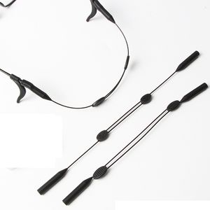 Chaînes de lunettes 1PC sangles en silicone réglables lunettes de soleil cordes à cordes lunettes chaîne porte-bande de sport cordons élastiques anti-dérapants S M L 221119