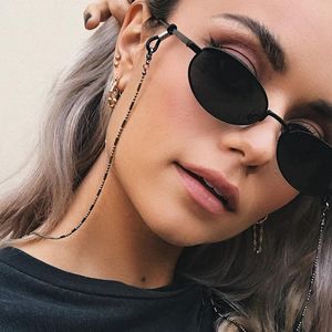 Eyeglasses chains Fashion Woman Sunglasses Chain Cylinder Bead AntiFalling Glasses Cord Necklace 230605