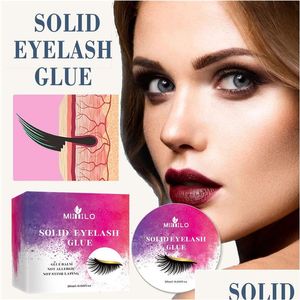 Adhésifs pour cils Lash Lift Glue Solid Balm Lashes Adhesive Strong Hold Waterproof Long Lasting Quick Dry Cream Drop Delivery Health Dhacf