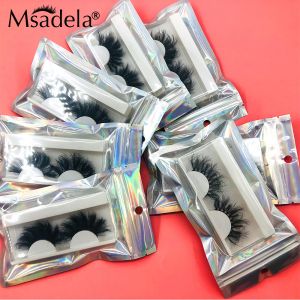 Couilles Wispy Messy Messy 8d Mink Lashes Bulk Wholesale Fluffy 2225 mm Filks Cousshes Box Package Fournitures Épaisses Fake Cils Tool de maquillage pour cils