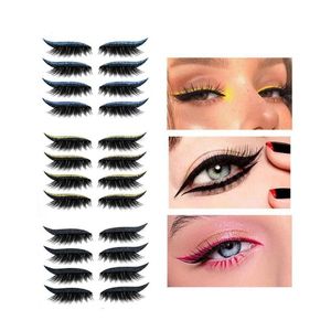 Eyeliner 8pcs Pegatinas reutilizables Pegatina de línea de párpado doble Eliminar fácilmente la sombra de ojos de maquillaje transpirable para WomenEyEliner