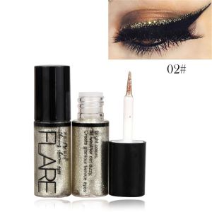 Eyeliner Professional New Shiny Eye Liners Cosmetics for Women Pigment Silver Rose Gold Color Liquid Glitter Eyeliner Makeup pas cher beauté