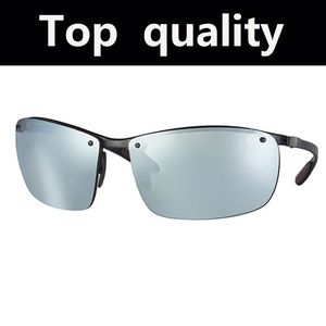 Gafas Gafas de sol polarizadas semi sin montura de fibra de carbono ultraligeras para hombre Material ultraligero Gafas de sol de tamaño 64 mm para hombre 8313