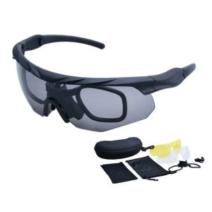 Ensemble de lunettes tactiques Airsoft, lunettes militaires de tir, antidéflagrantes, lunettes de soleil de randonnée pour jeu de chasse CS en plein air