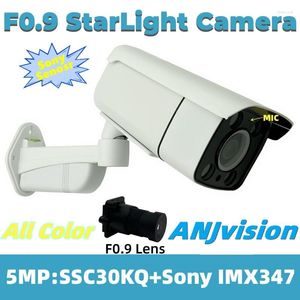 Objectif F0.9 StarLight 1/1,8 pouces CMOS Mstar SSC30KQ IMX347, caméra IP en métal IP66, micro intégré, toutes couleurs, XMEYE P2P pour l'extérieur
