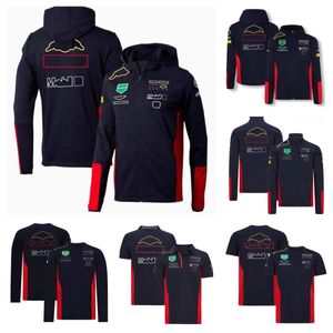 Traje polo del equipo con capucha de carreras de Fórmula 1 F1 con la misma costumbre