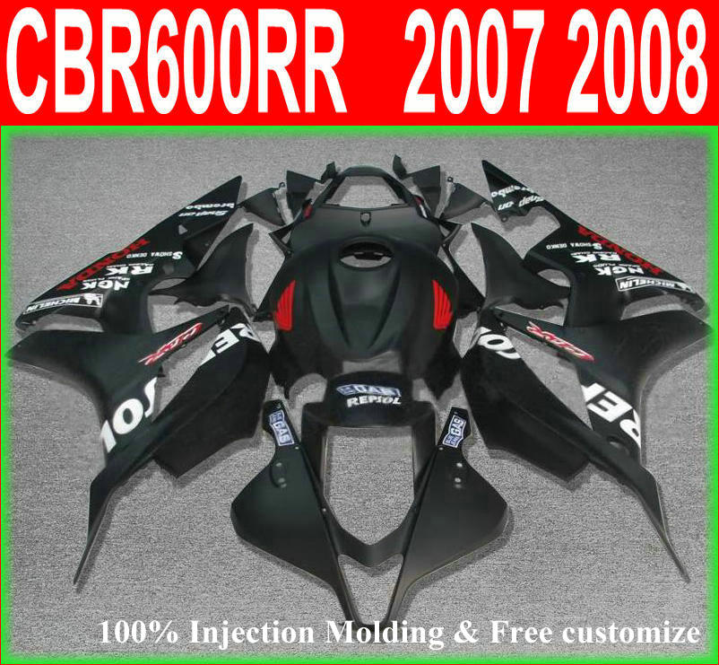 ABS Racing REPSOL black for Honda CBR 600 RR fairing kit CBR600RR 07 08 CBR 600RR fairings 2007 2008 JRTC, Same as picture
ABS Racing REPSOL black for Honda CBR 600 RR fairing kit CBR600RR 07 08 CBR 600RR fairings 2007 2008 JRTC, Same as picture