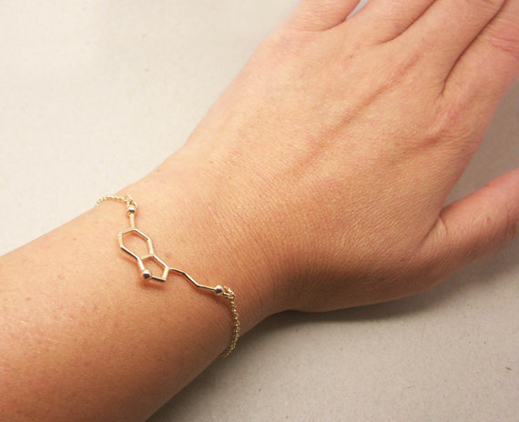 10PCS Molecule Bracelets Chemical Formula 5-HT Bracelet Hormone Molecular Structure DNA Bracelets Nurse Jewelry