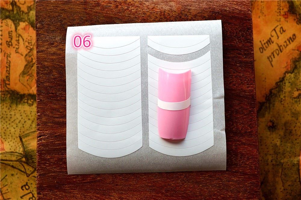 18Styles/set Nail Decoration Nail Art Tips Nail Art Form Fringe Guides Sticker DIY French Manicure XB1
