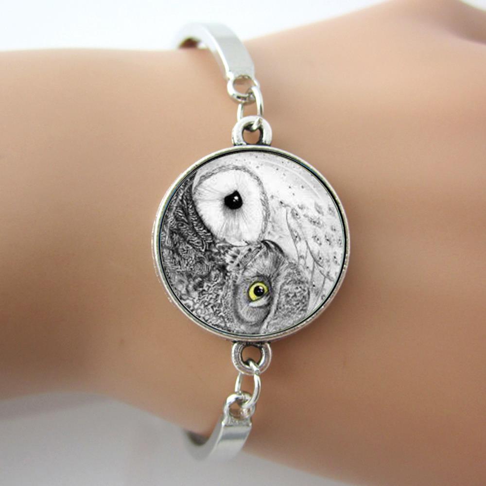 Yin Yang Owl Bracelet Glass Picture,Bird Bangle Jewelry Photo,Zen Nature Art Pendant Jewelry,Silver Fashion Bracelet For Gift
Yin Yang Owl Bracelet Glass Picture,Bird Bangle Jewelry Photo,Zen Nature Art Pendant Jewelry,Silver Fashion Bracelet For Gift