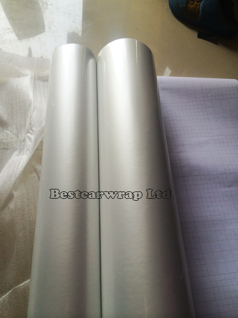 Glossy Pearl White Vinyl Wrap With Air Bubble Free Gloss Pearlecent Film For Car Styling Vehicle Tuning Size 1.52*20M/Roll
