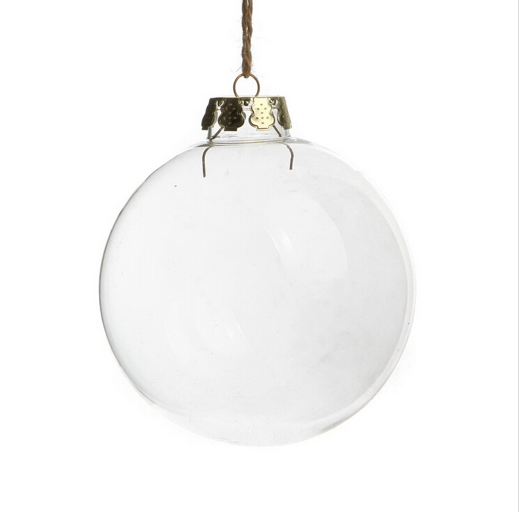 Bauble Xmas Decoration Balls Clear Glass Wedding balls 3 / 80mm Christmas Ornaments