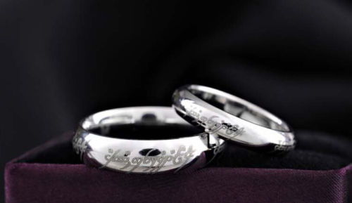 Retro The Lord Of The Rings Designer Soild 925 Sterling Silver Magical Love Wedding Ring Gift