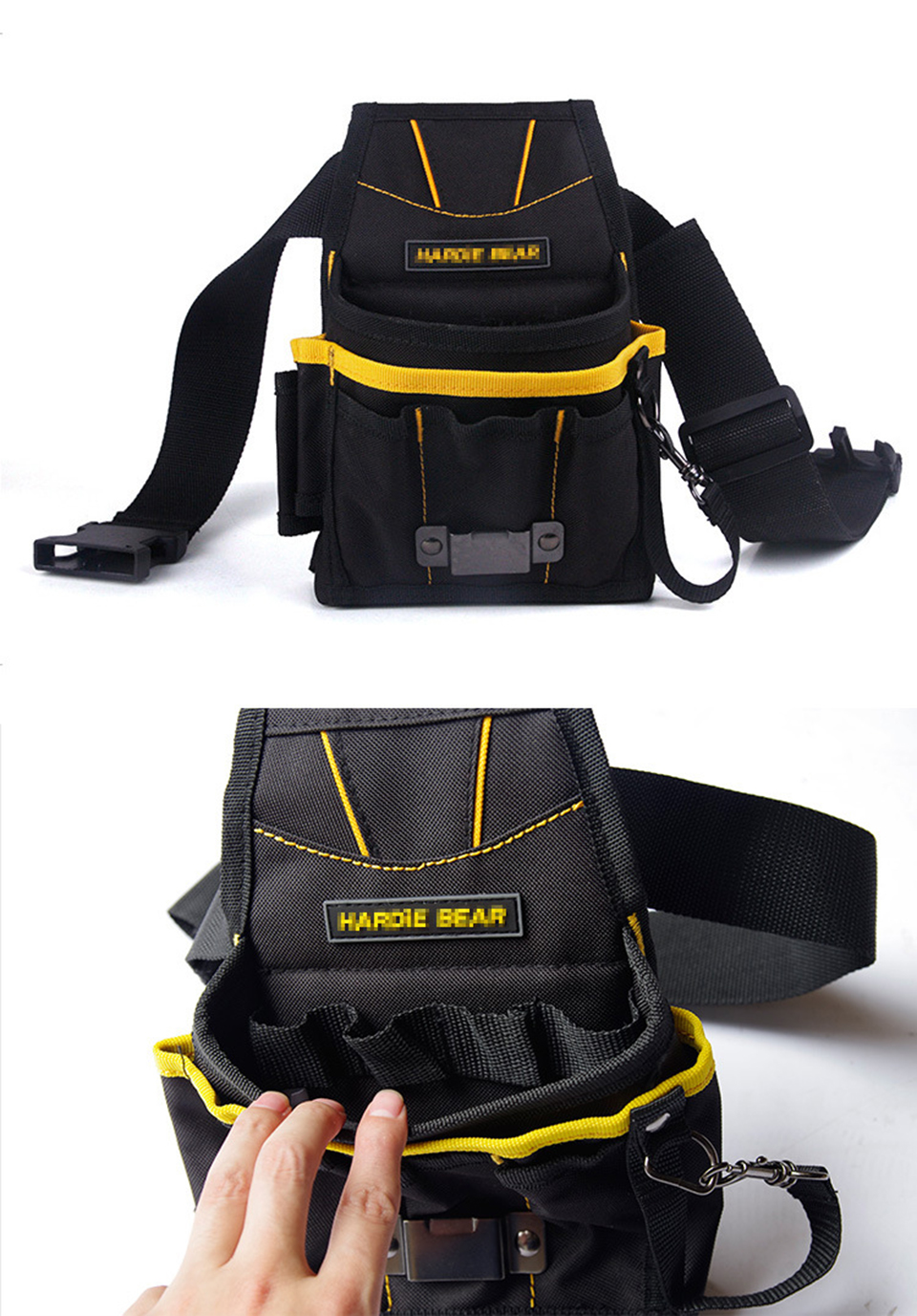 Compact Oxford Fabric Belt-Waisted Tool Holder Pouch - Weather Resistant Multipurpose Organizer for Automotive Use MO-304