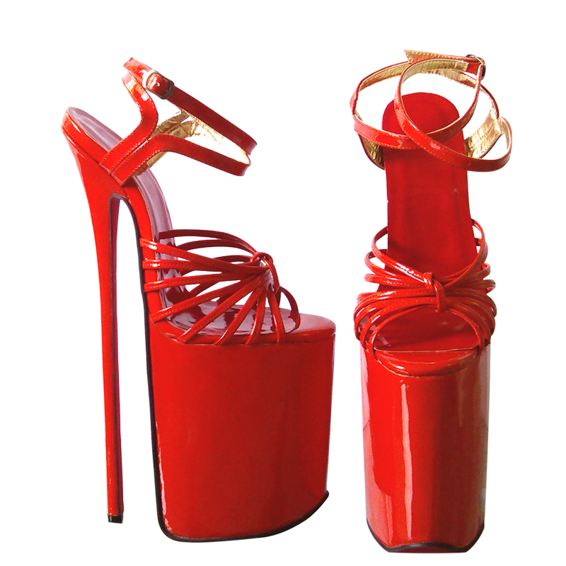 Women Heels 30CM Heel Height Sexy PU Pointed Toe Stiletto Heel sandals Party Shoes More Colors available NO.P3013