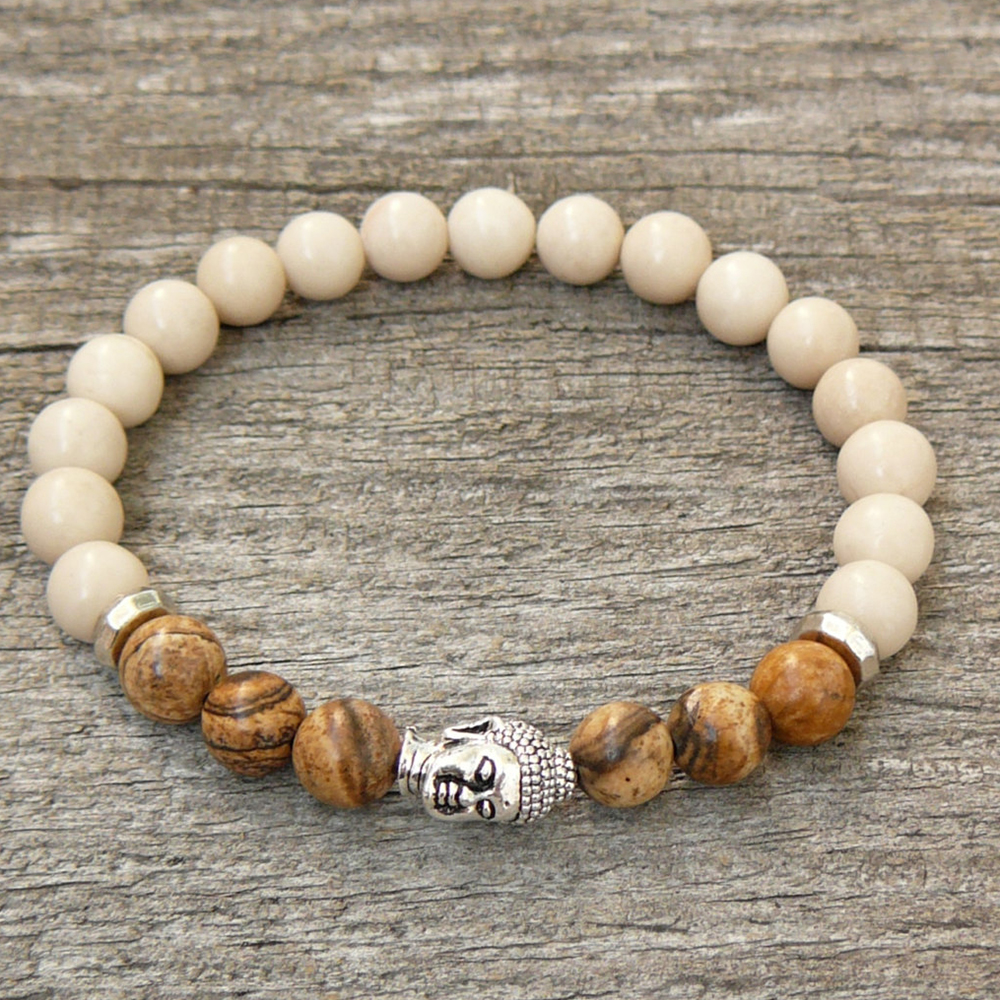 SN0232 New Silver Buddha Wrap Men Bracelet Buddha Jasper Bracelet Buddha Jewelry Yoga Unisex Stretch Bracelet, Black
SN0232 New Silver Buddha Wrap Men Bracelet Buddha Jasper Bracelet Buddha Jewelry Yoga Unisex Stretch Bracelet, Black