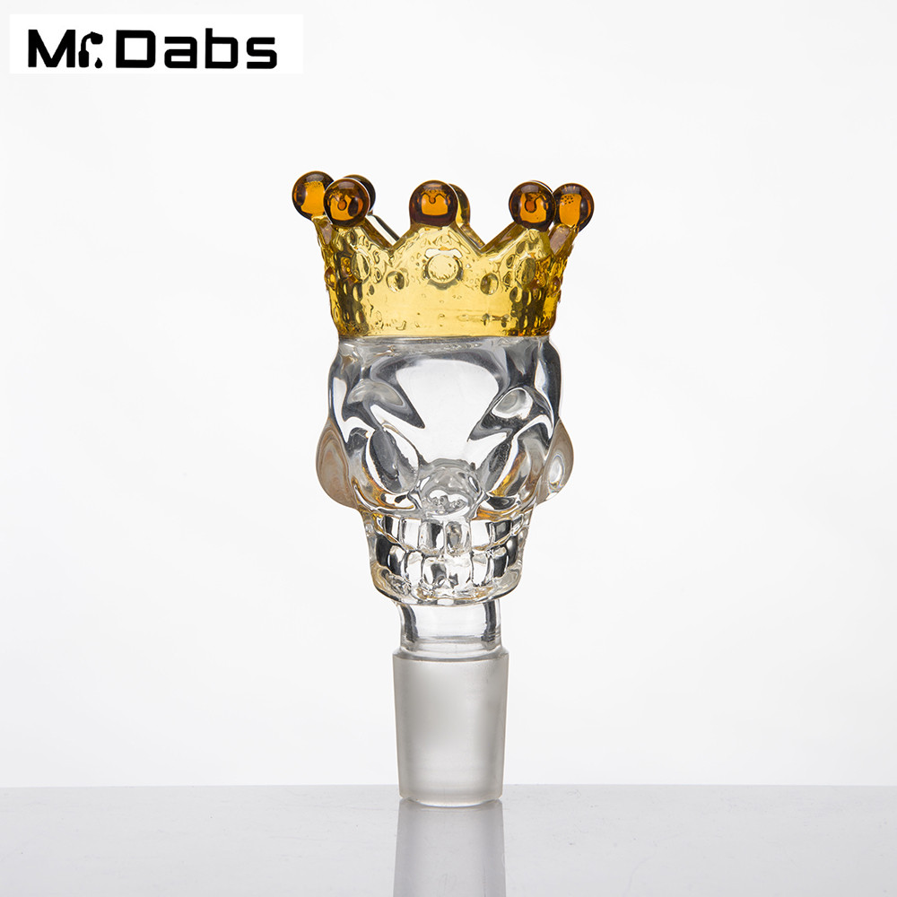 BIG Size Skull Style Herb Holder Smoking Accessories With Crown Glass Bowl 14MM 19MM Male Joint Slide Smoke Accessory For Bong
BIG Size Skull Style Herb Holder Smoking Accessories With Crown Glass Bowl 14MM 19MM Male Joint Slide Smoke Accessory For Bong