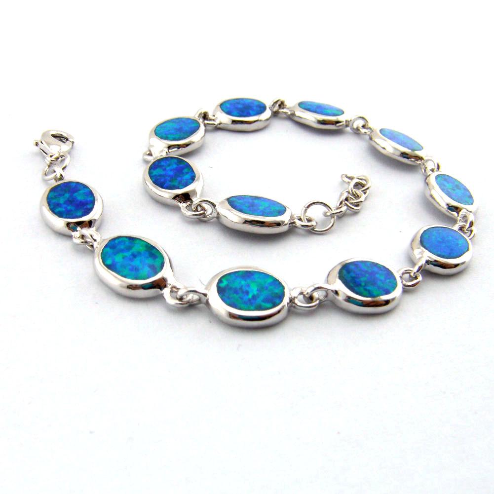 Fashion Bracelet Mystic Rainbow Bracelet BLUE Opal Bracelet for Lady