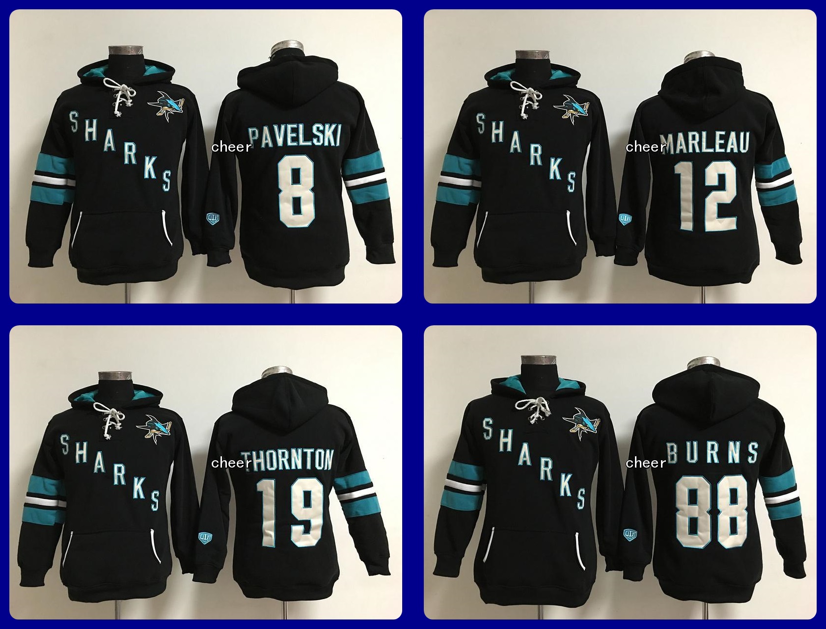 2016 New San Jose Sharks 12 marleau 8 pavelski 19 Thornton 88 burns black Women Hoodies Jersey Top quality Hockey Jerseys Top Quality, Black;red
2016 New San Jose Sharks 12 marleau 8 pavelski 19 Thornton 88 burns black Women Hoodies Jersey Top quality Hockey Jerseys Top Quality, Black;red
