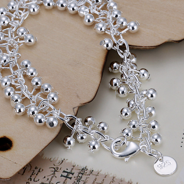 Hot sale best gift 925 silver Light Grape bracelet DFMCH017,Brand new fashion 925 sterling silver plated Chain link bracelets high grade