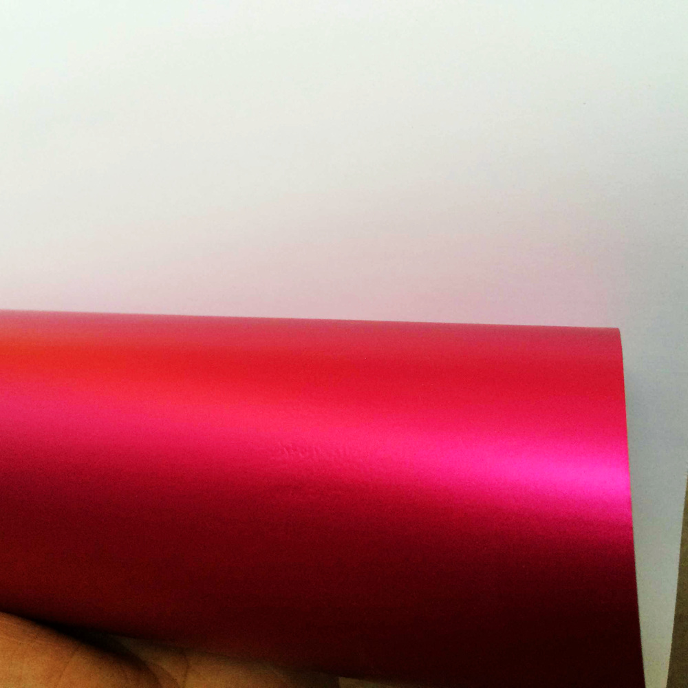 Satin Chrome Hot Pink Car Wrap Film with Air Release Matte chrome Rose Red For Vehicle Wrap styling Car stickers size1.52x20m/Roll(5ftx66ft