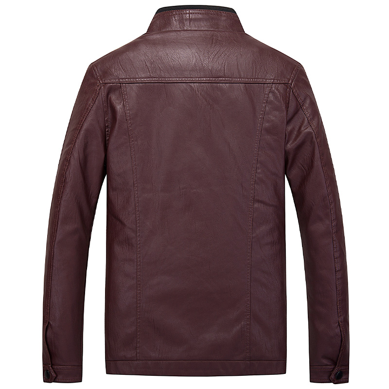 Wholesale- BOYUAN Leather Jacket Leren Jas Heren Chaquetas De Cuero Hombre 2017 Leather Biker Jackets For Men Black Leather Jacket Men B627