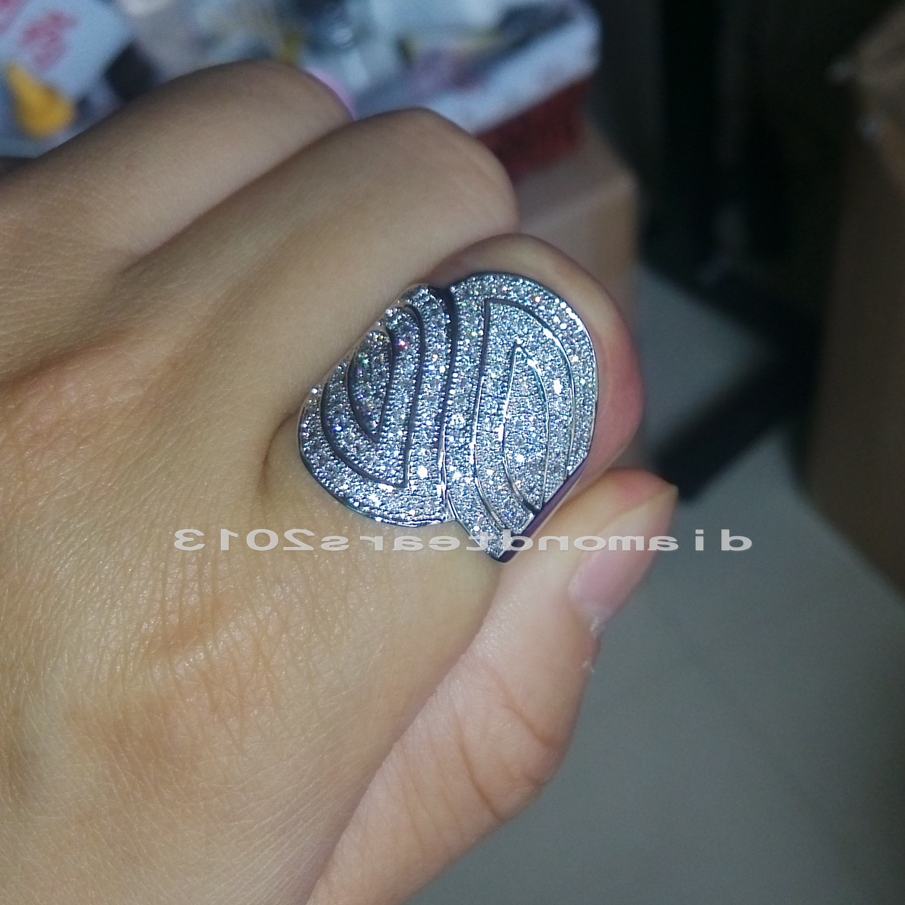 High-Quality 14K Gold Filled White Topaz Gemstone Stackable Wedding Ring Set for Women, 6/7/8/9 1a0c