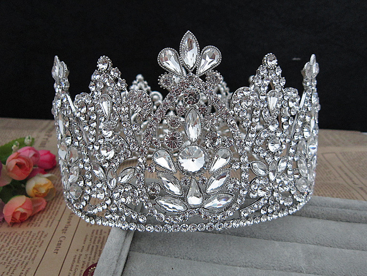 Bridal Crown Queen Rhinestone Crystals Royal Wedding Crowns Crystal Stone Headband Hair Masquerade Studio Molding Birthday Party Tiaras