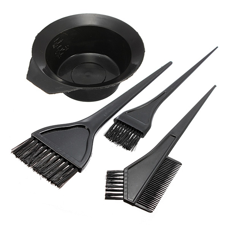 1 Set of 4pcs Hair Dye Colouring Brush Comb Black Plastic Mixing Bowl Barber Salon Tint Hairdressing Color Styling Tools
1 Set of 4pcs Hair Dye Colouring Brush Comb Black Plastic Mixing Bowl Barber Salon Tint Hairdressing Color Styling Tools