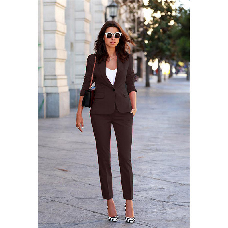 Brown Women's Workwear Suits Female Business Suits Ladies Trouser Suits Custom 2 Pieces (Coat + Pants) Custom Made, Yellow
Brown Women's Workwear Suits Female Business Suits Ladies Trouser Suits Custom 2 Pieces (Coat + Pants) Custom Made, Yellow