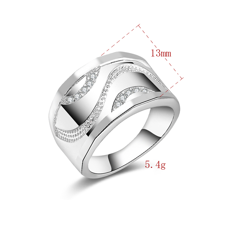 Free Shipping New 925 Sterling Silver fashion jewelry Trend Men Czech drill ring hot sell girl gift 1484