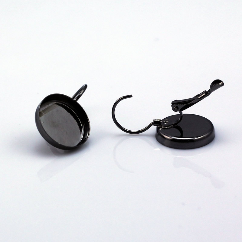Beadsnice earring findings with 16mm round cameo setting brass plated leverback earrings handmade earring findings ID 12137