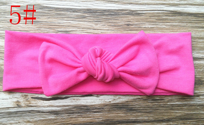20pcs Cotton baby big bow Turban Twist Headband Head Wrap Twisted Knot Soft stripe Hairband chevron Headband golden Wave dot HeadWrap FD6574