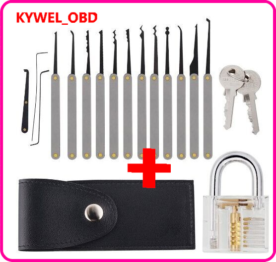 Lock Pick Set, Practice Lock Picking Set, Visible Lock Training Set Trainer with 15 Pieces Tools and Transparent Practice Padlock
Lock Pick Set, Practice Lock Picking Set, Visible Lock Training Set Trainer with 15 Pieces Tools and Transparent Practice Padlock