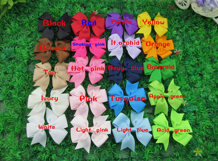 bows baby ribbon bows withclip baby boutique hair bows hairclips girls hair accessories 20pcs lot