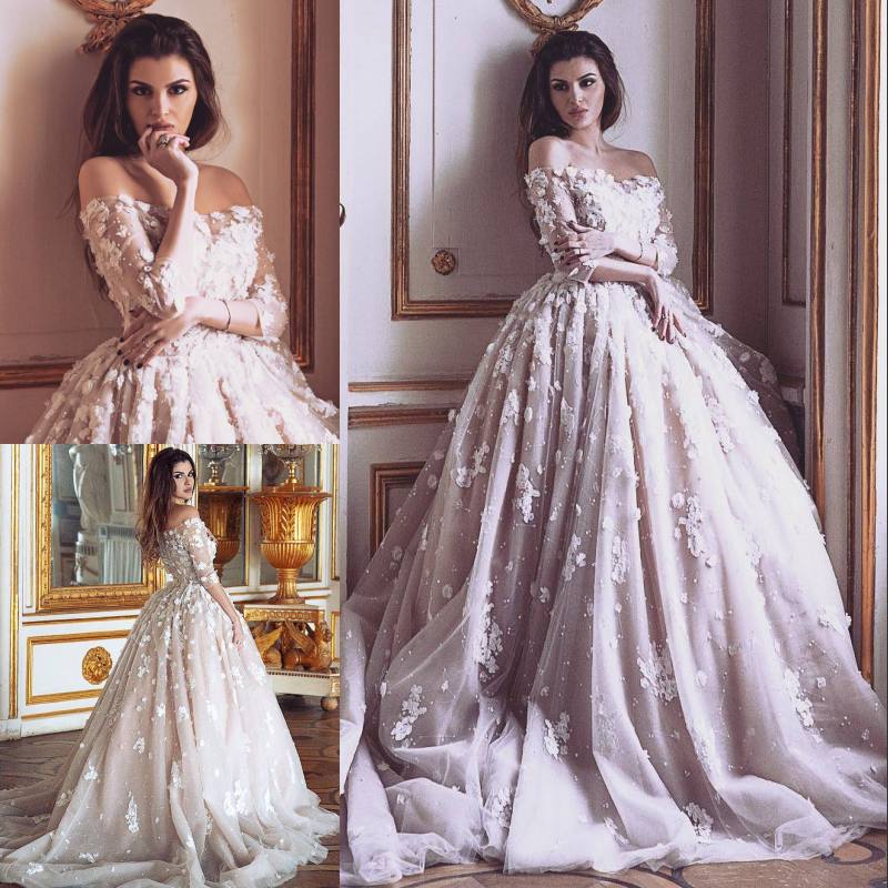 Amazing Appliqued Wedding Dresses With Half Sleeves Sequined A Line Off The Shoulder Bridal Gowns Vestido De Novia Sweep Train Wedding Dress, Same as image
Amazing Appliqued Wedding Dresses With Half Sleeves Sequined A Line Off The Shoulder Bridal Gowns Vestido De Novia Sweep Train Wedding Dress, Same as image