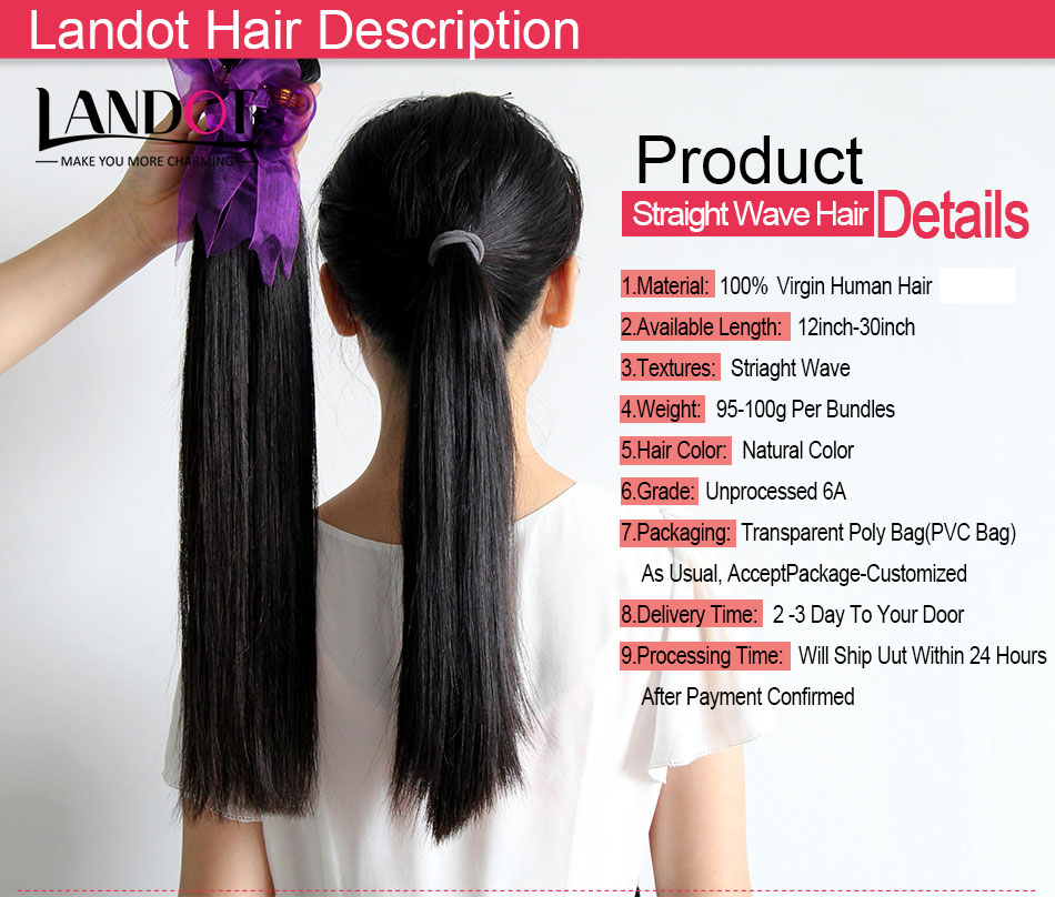 Brazilian Straight Virgin Hair Weave Bundles Unprocessed Peruvian Malaysian Indian Cambodian Remy Human Hair Extension Natural Color Dyeable