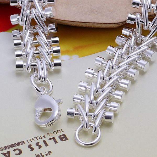 Hot sale best gift 925 silver Fish Bone Bracelet DFMCH050,brand new fashion 925 sterling silver plated Chain link bracelets