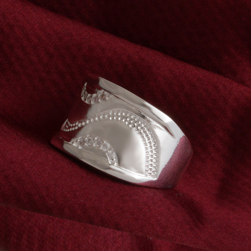 Free Shipping New 925 Sterling Silver fashion jewelry Trend Men Czech drill ring hot sell girl gift 1484