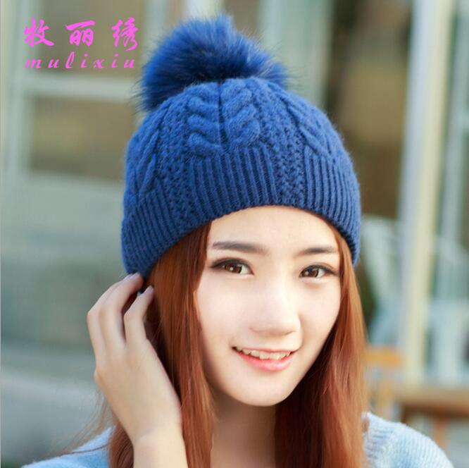 New fashion lady skullies beanie knit winter cap hat for women with real rabbit plush balls free shipping JIA536, Red wine
New fashion lady skullies beanie knit winter cap hat for women with real rabbit plush balls free shipping JIA536, Red wine