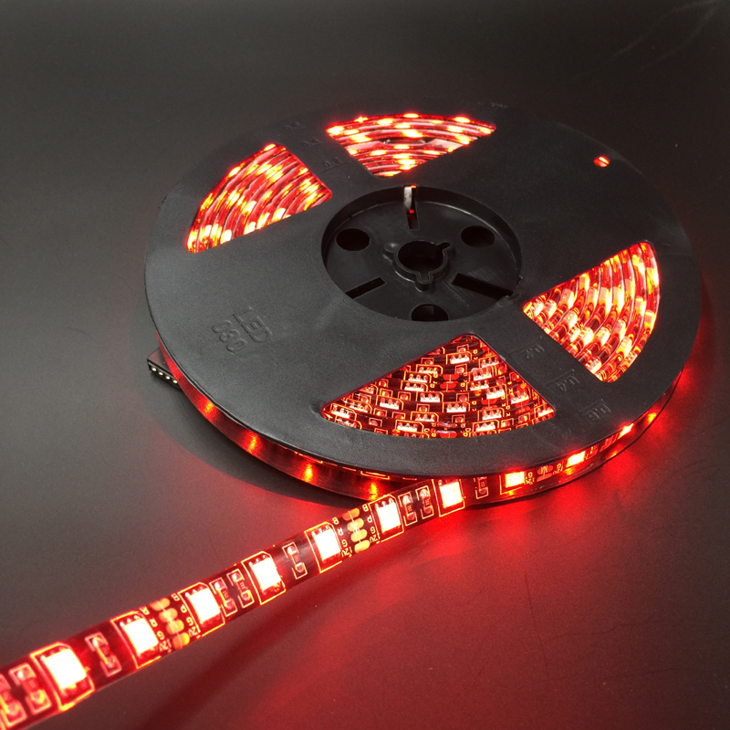 5050 Black PCB LED Strip IP65 Waterproof DC12V 60LEDM 5Mlot White Warm White Red Green Blue RGB