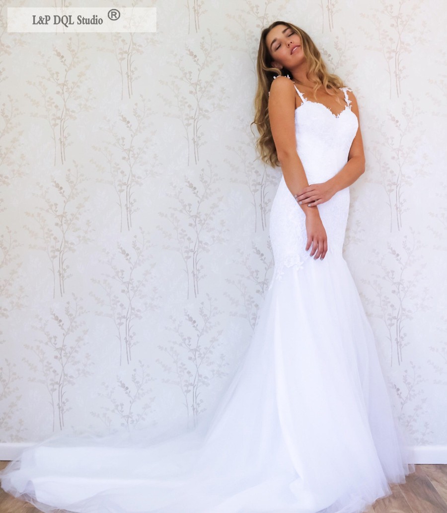 Sexy Backless White,Ivory Mermaid Wedding Dress Court train Spaghetti Backless Pleats Tulle Long Bridal Gowns vestido de novia
Sexy Backless White,Ivory Mermaid Wedding Dress Court train Spaghetti Backless Pleats Tulle Long Bridal Gowns vestido de novia