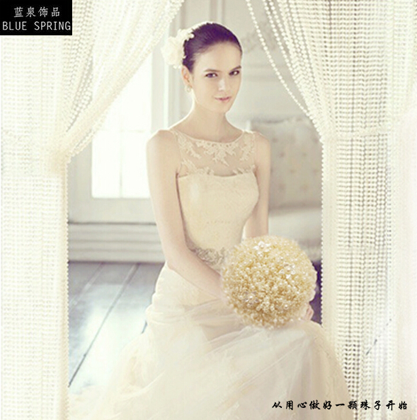 60 Meters Fishing Line Pearls Beads Chain Garland Flowers Wedding Party Decoration Bead Chain Imitation Pearls Colorful Cheap Supp