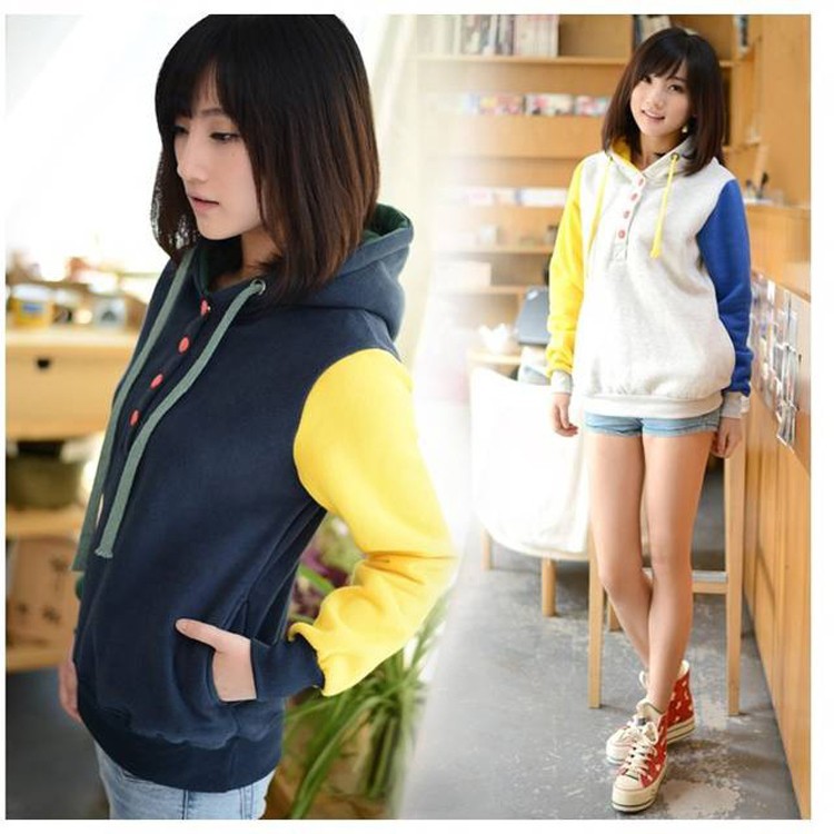 2015 Women's Sweatshirts Autumn Winter Outerwear Ladies Coats Women Pullovers Jacket Clothes For All-purpose Joker Sudaderas FG1511