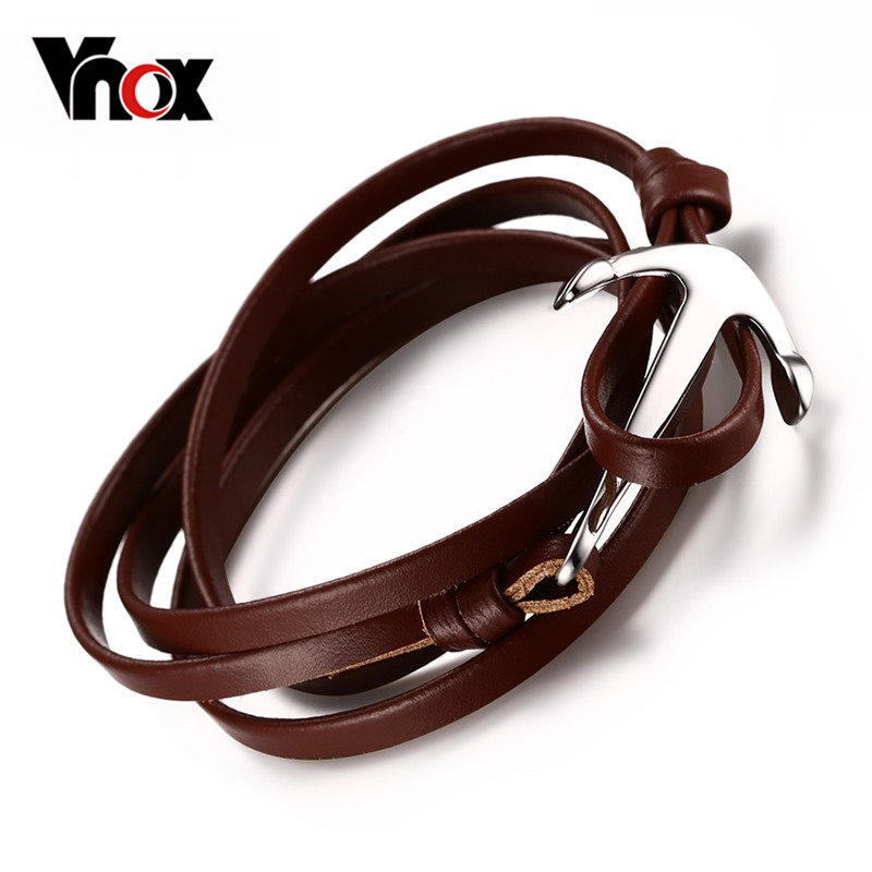 High Quality Genuine Leather Bracelet Stainless Steel Anchor Buckle Men's Jewelry Colourful Women's Bracelet Bangle
High Quality Genuine Leather Bracelet Stainless Steel Anchor Buckle Men's Jewelry Colourful Women's Bracelet Bangle