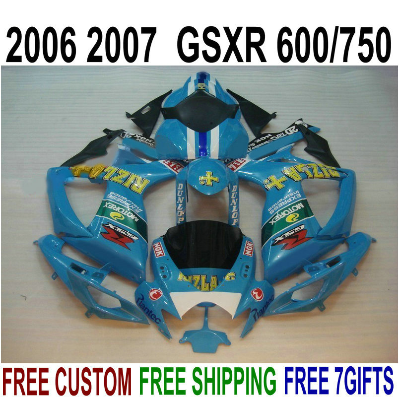 Full Fairing kit for SUZUKI GSXR600 GSXR750 2006 2007 K6 fairings GSXR600/750 06 07 blue black freeship motobike set Z72B, Same as the picture shows
Full Fairing kit for SUZUKI GSXR600 GSXR750 2006 2007 K6 fairings GSXR600/750 06 07 blue black freeship motobike set Z72B, Same as the picture shows